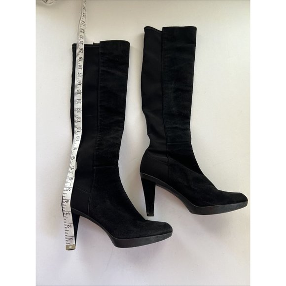 Stuart Weitzman Womens 7 Demi Knee Boots Suede Stretch Back Boots - Picture 6 of 10